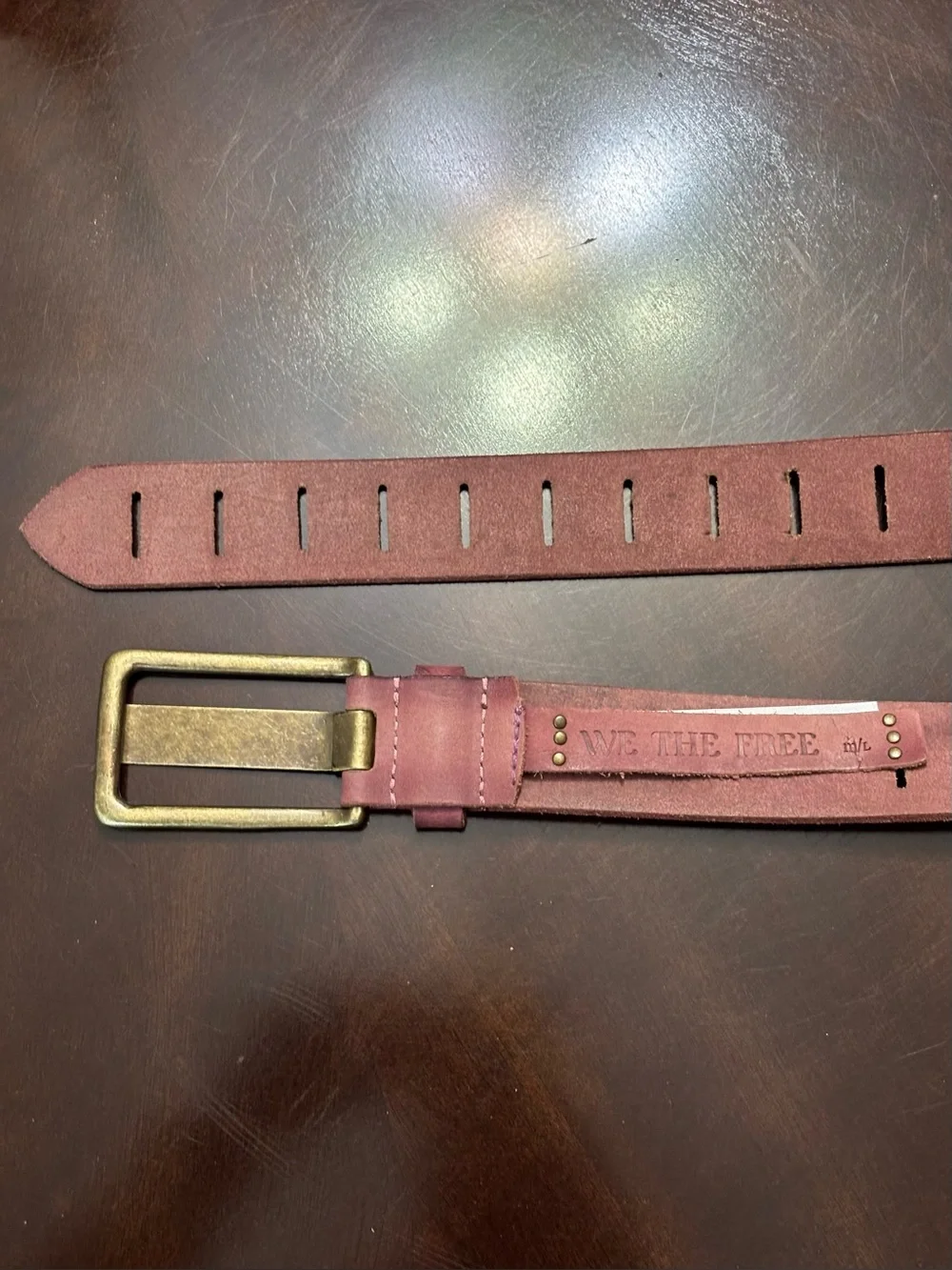 NWOT FREE PEOPLE We The Free Jona Belt Ballet Slipper Pink M/L